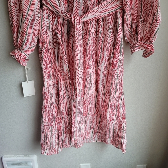 Julie Harrah Isabelle Dress in Red Chevron size M NWT - Picture 2 of 11